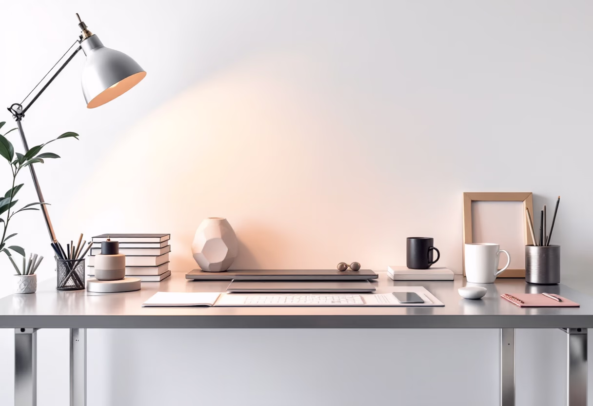 a modern workspace for a productivity tools business [background image]