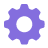 Purple gear icon 