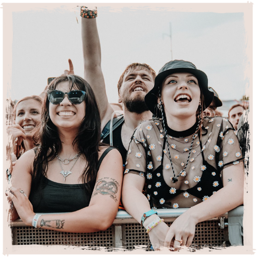 Groove Cruise festival attendee in crowd during DJ set