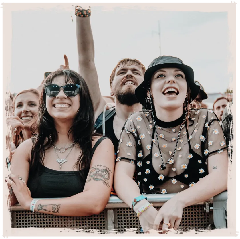 Groove Cruise festival attendee in crowd during DJ set