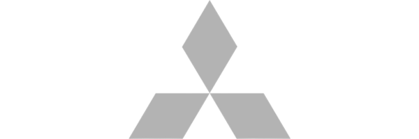 Mitsubishi logo featuring three silver diamond shapes forming a triangular pattern.