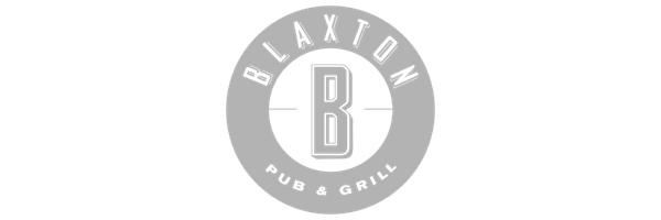 Blaxton Pub & Grill logo featuring a bold letter B inside a circular design.