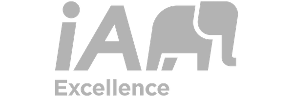 iA logo with the word Excellence below it in gray.
