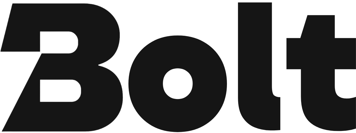 Bolt company logo in bold black stylized letters.