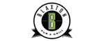 Blaxton logo with a black and white circular badge and a green number 8 in the center.