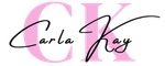 Pink letters CK with a black oval-shaped swirl around them on a white background.