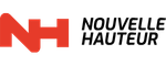 Red stylized NH letters next to grey text 'NOUVELLE HAUTEUR'.