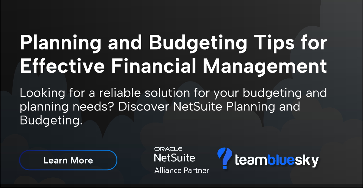 NetSuite Planning and Budgeting