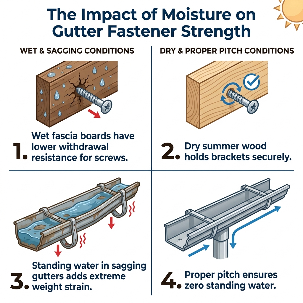 The Impact of Moisture on Gutter Fastener Strength