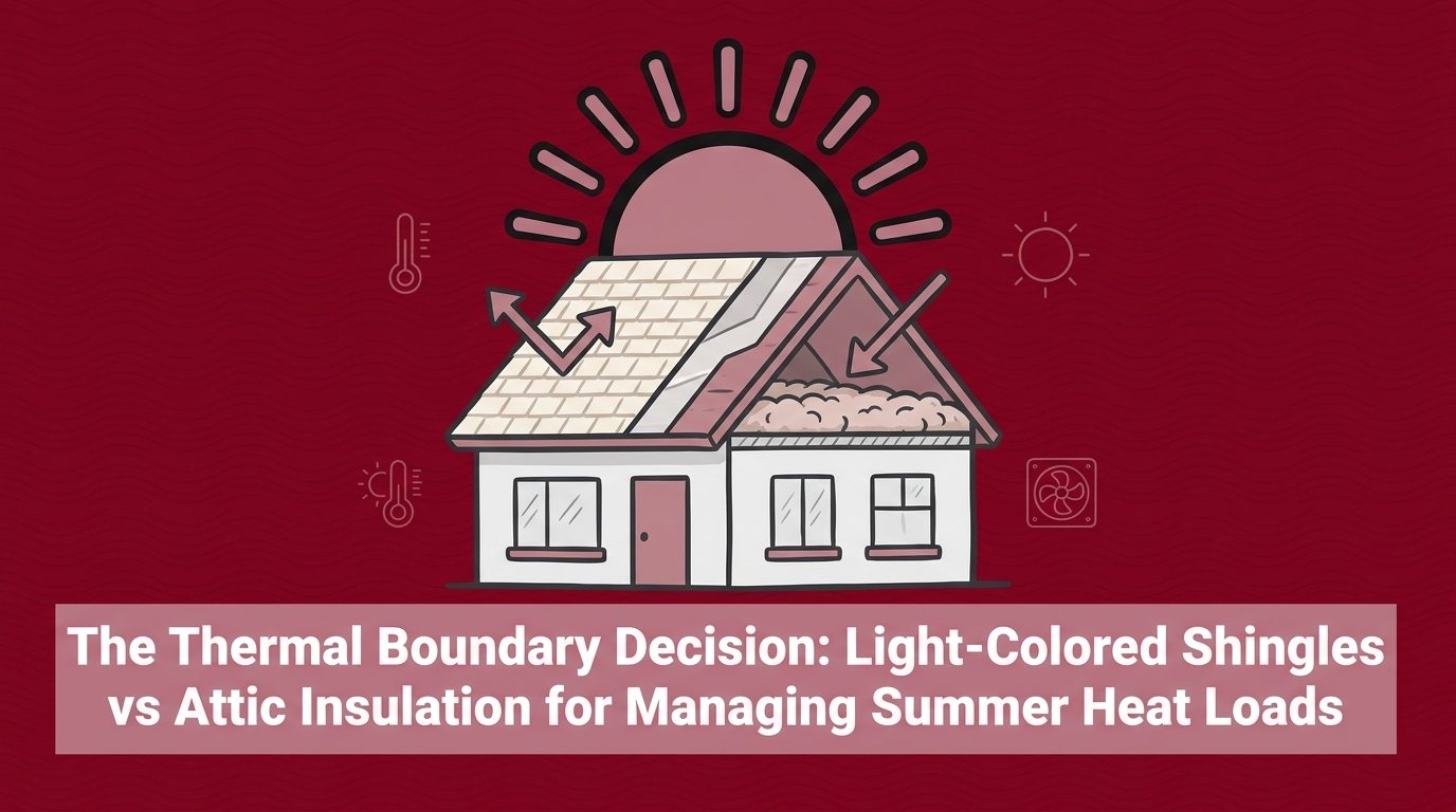 The Thermal Boundary Decision: Light-Colored Shingles vs Attic Insulation for Managing Summer Heat Loads — featured image