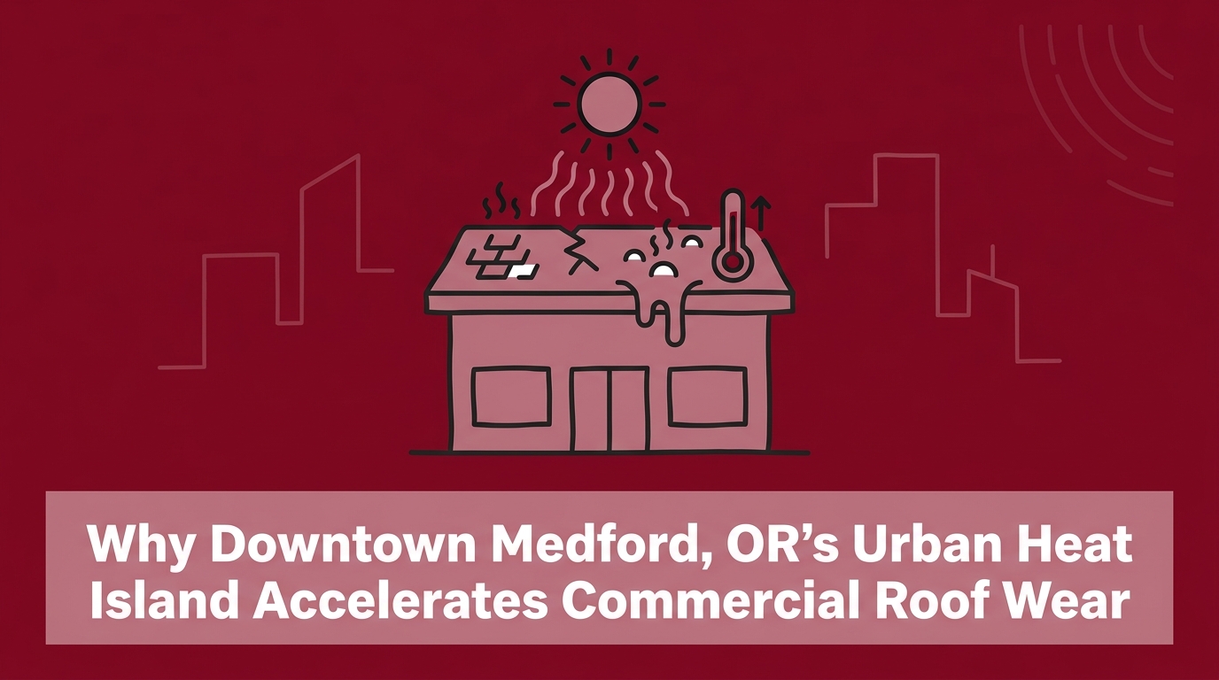 Why Downtown Medford, OR's Urban Heat Island Accelerates Commercial Roof Wear — featured image