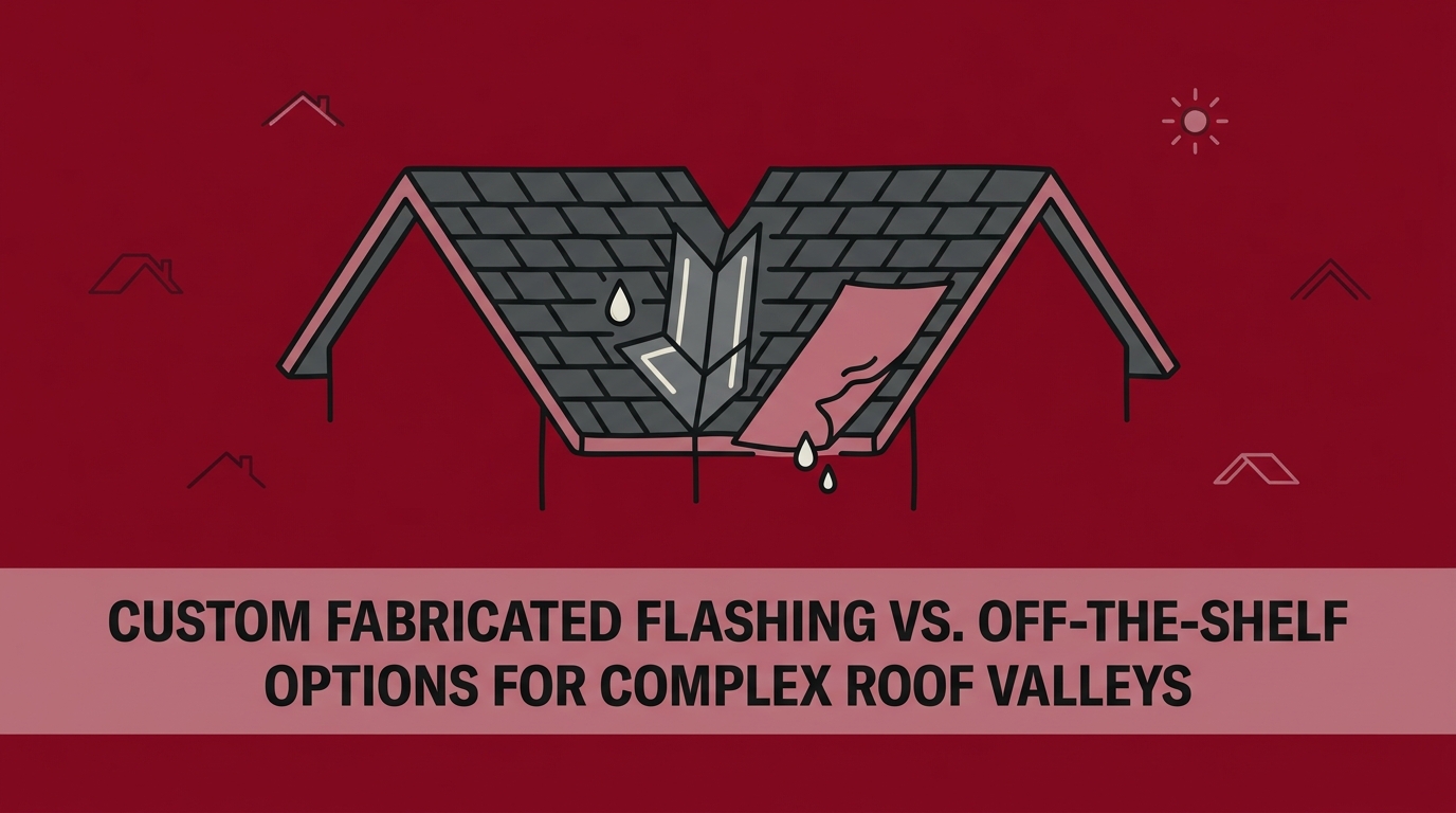 Custom Fabricated Flashing vs. Off-the-Shelf Options for Complex Roof Valleys — featured image