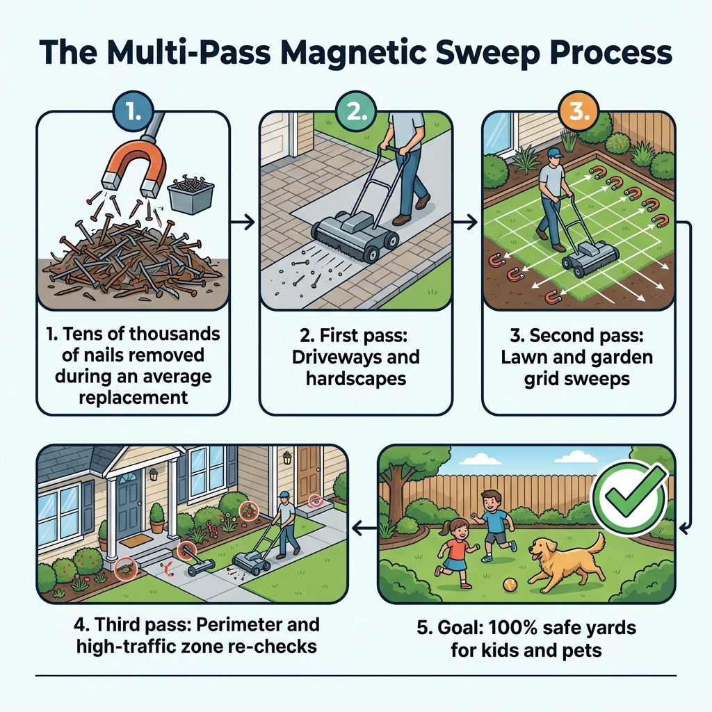 The Multi-Pass Magnetic Sweep Process