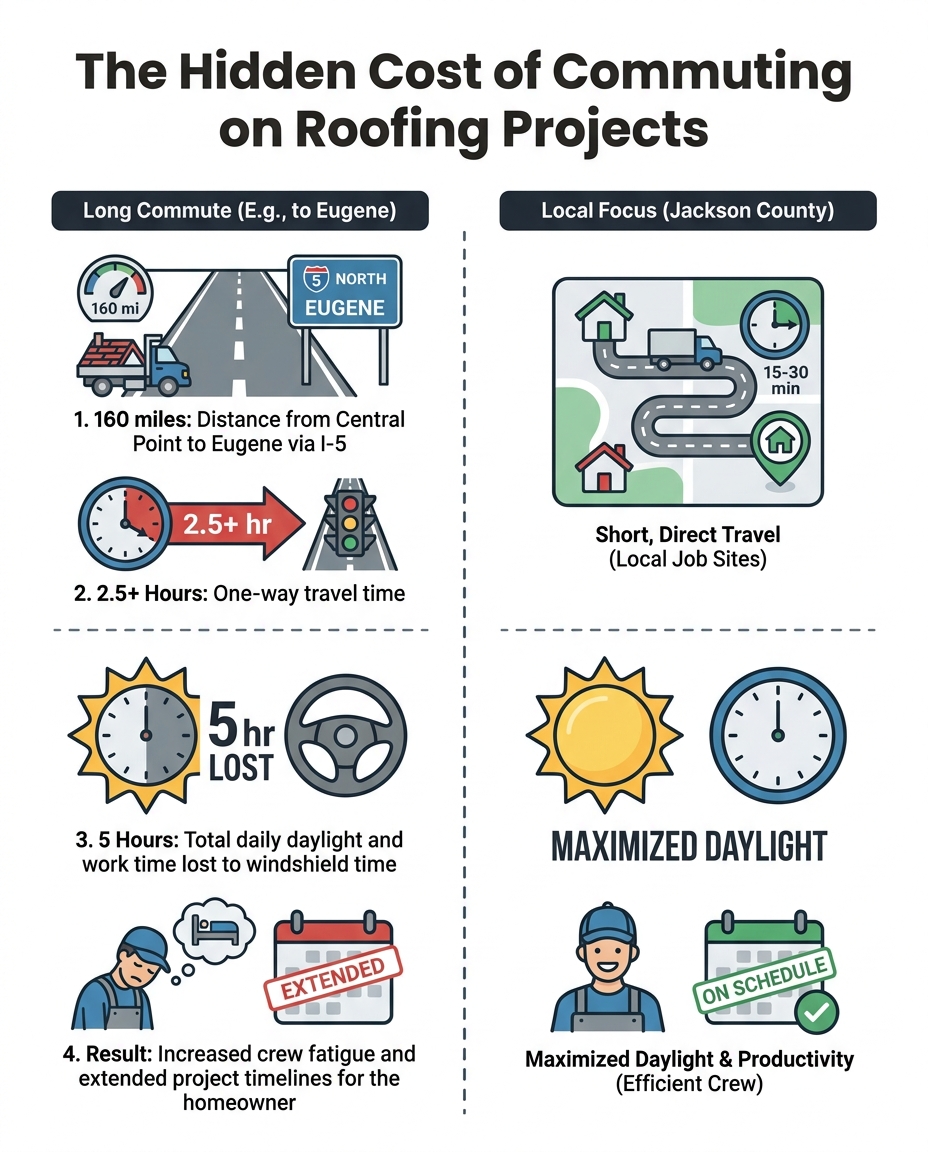 The Hidden Cost of Commuting on Roofing Projects