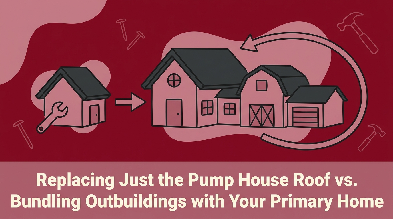 Replacing Just the Pump House Roof vs. Bundling Outbuildings with Your Primary Home — featured image