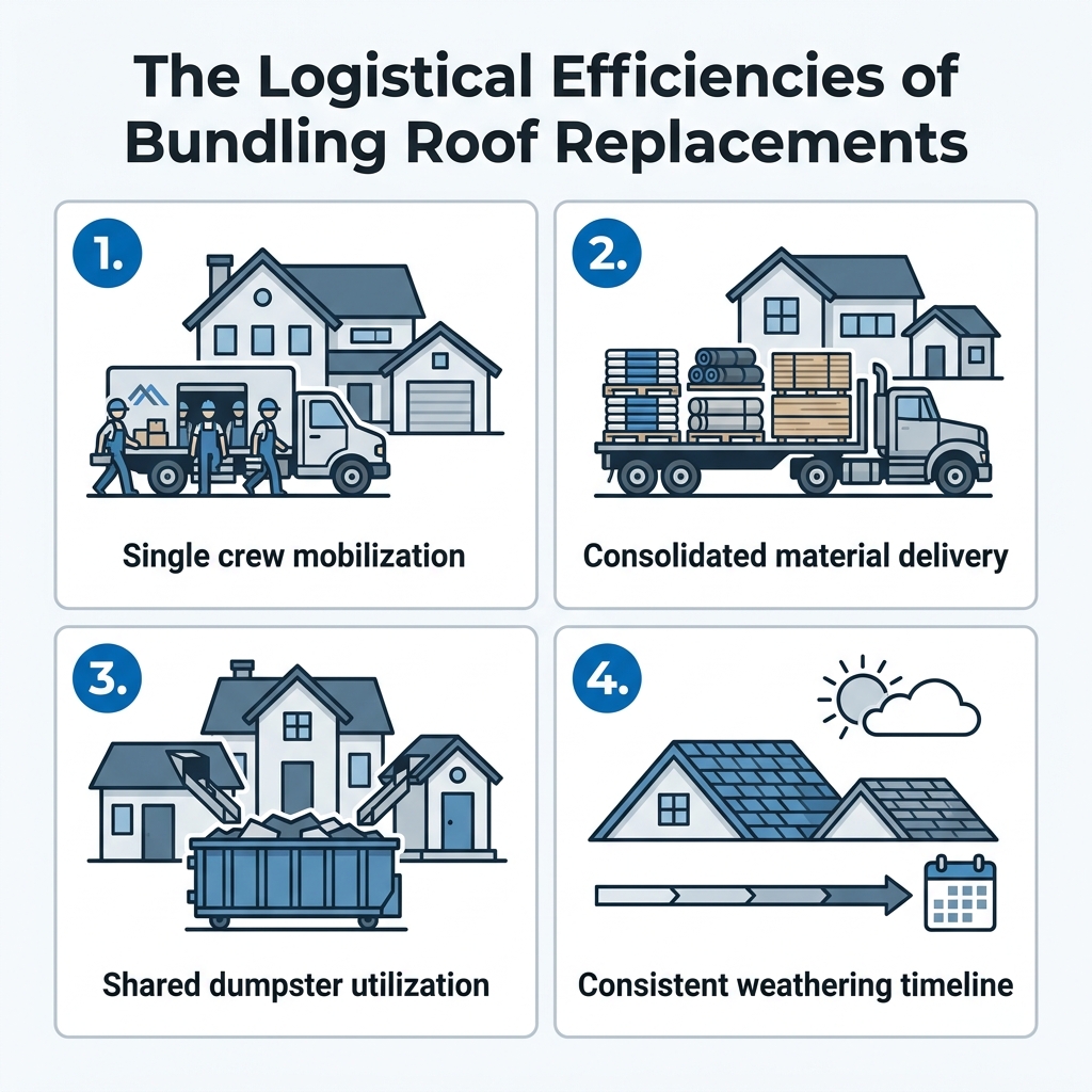 The Logistical Efficiencies of Bundling Roof Replacements