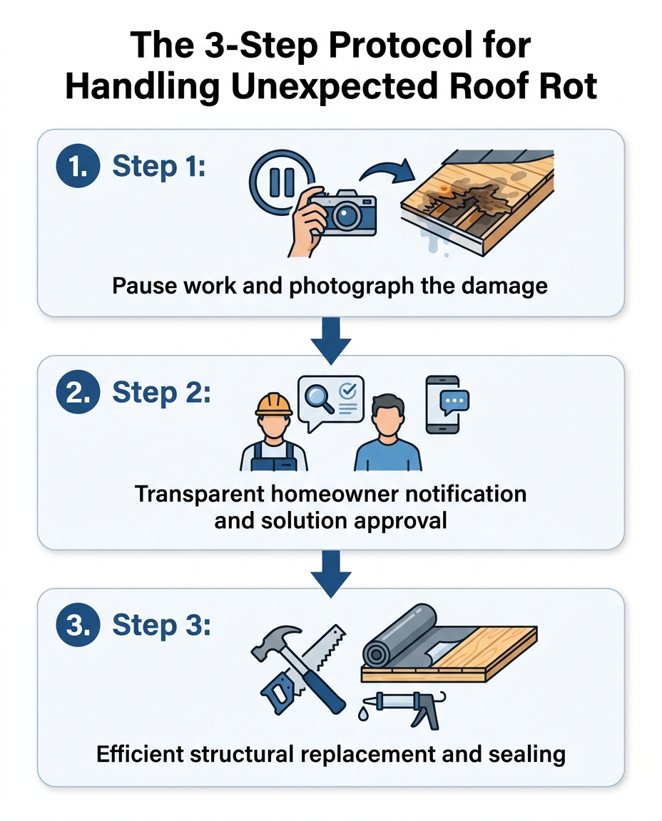 The 3-Step Protocol for Handling Unexpected Roof Rot