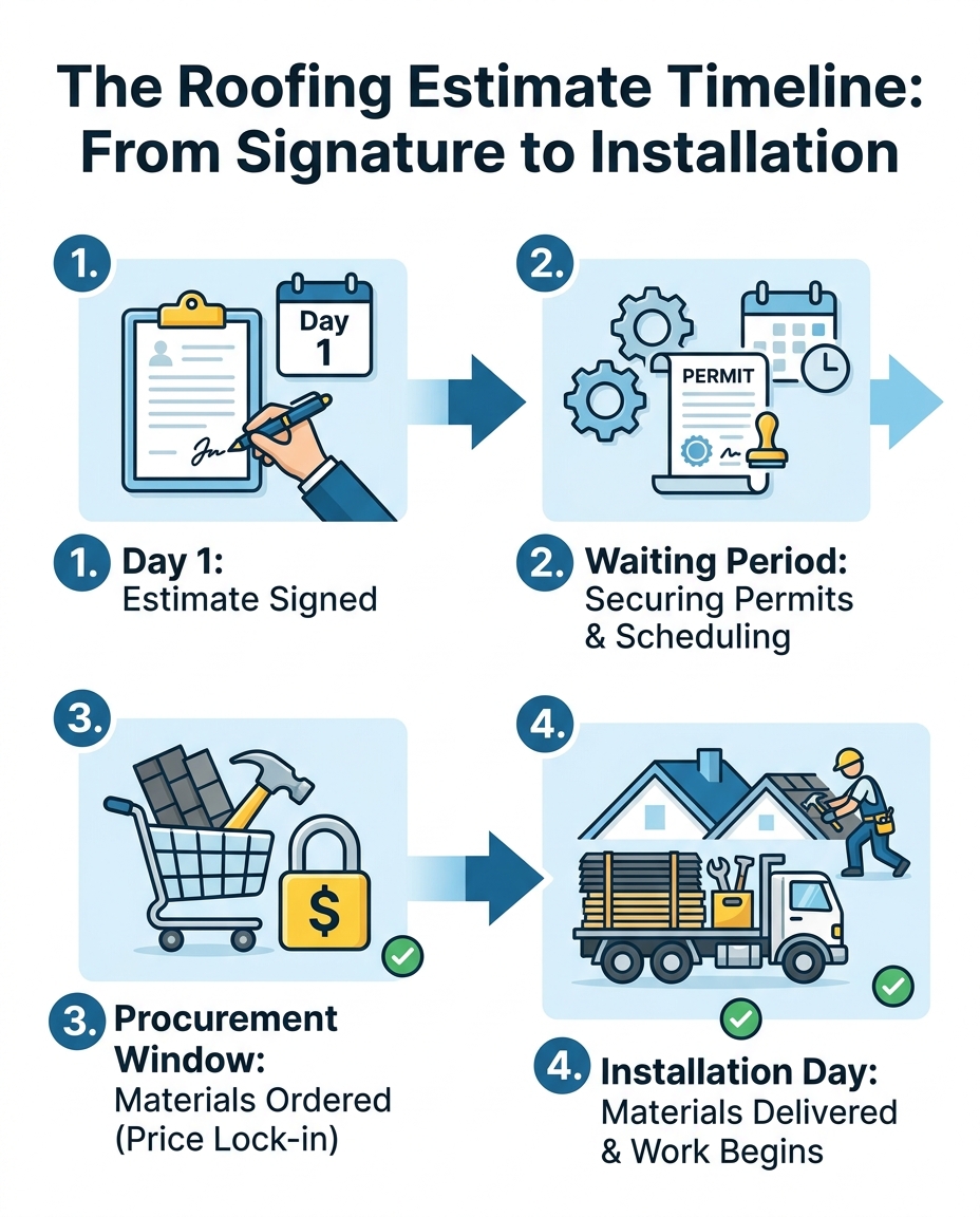 The Roofing Estimate Timeline: From Signature to Installation