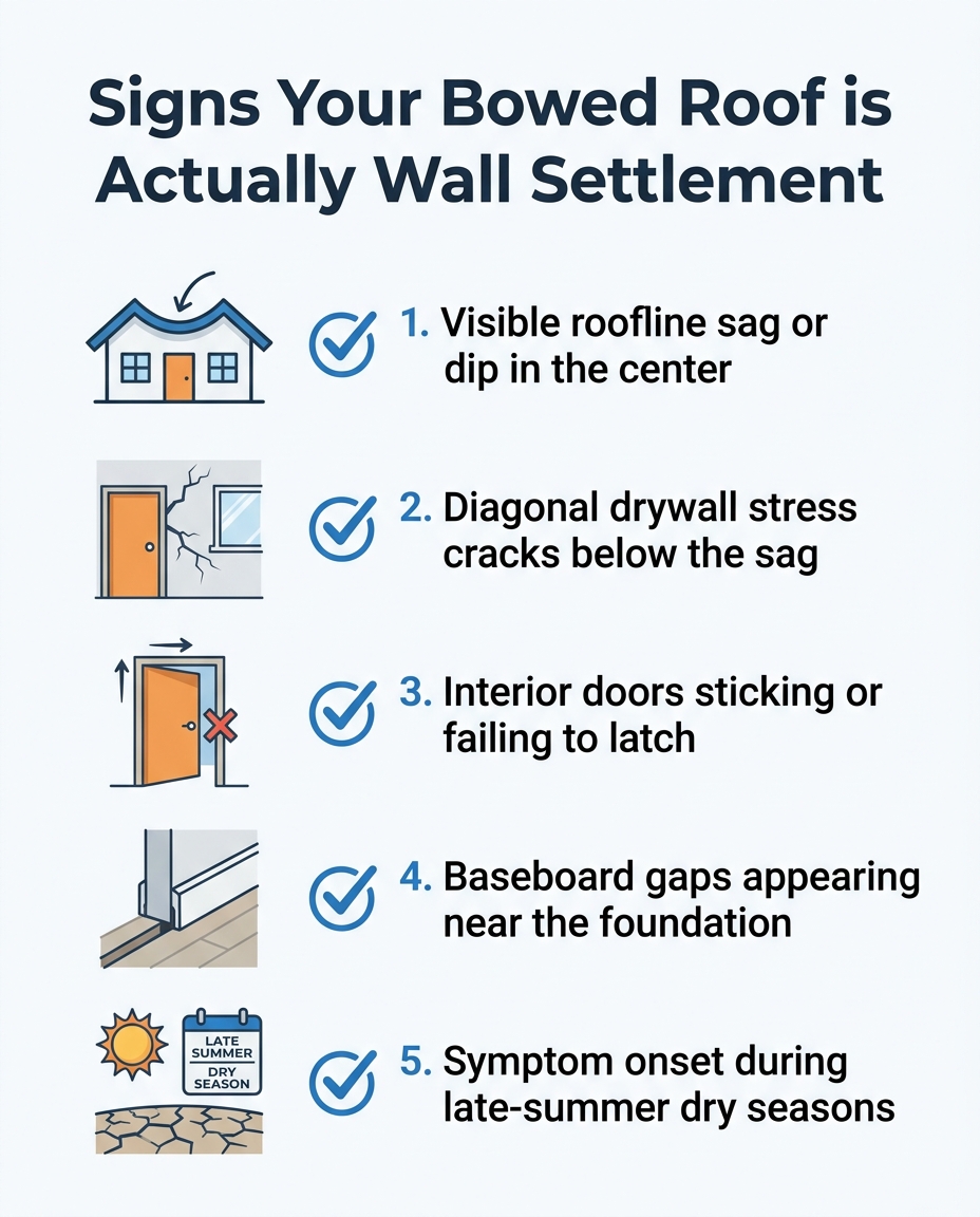 Signs Your Bowed Roof is Actually Wall Settlement
