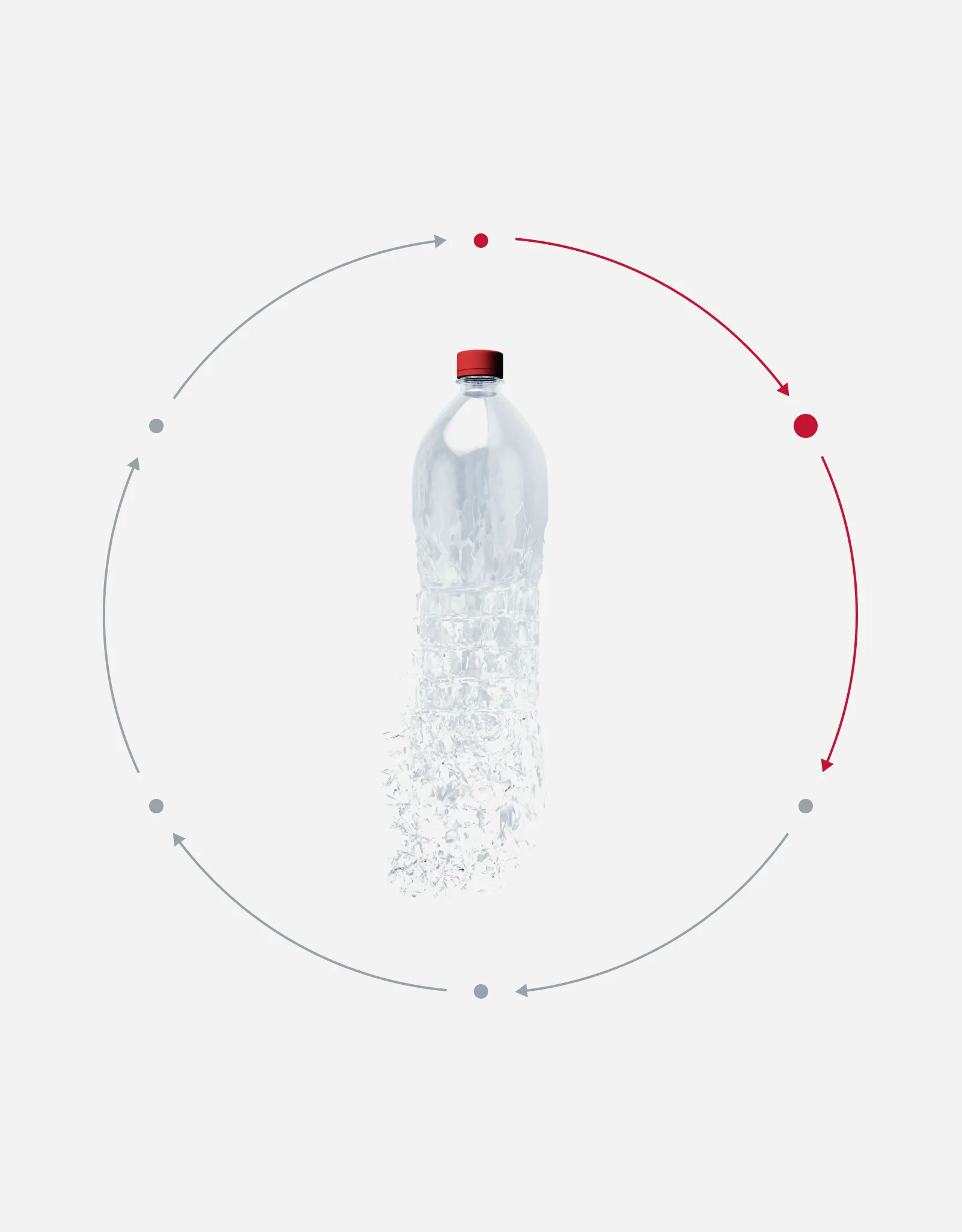 Image depicting the manufacturing of products from recycled materials