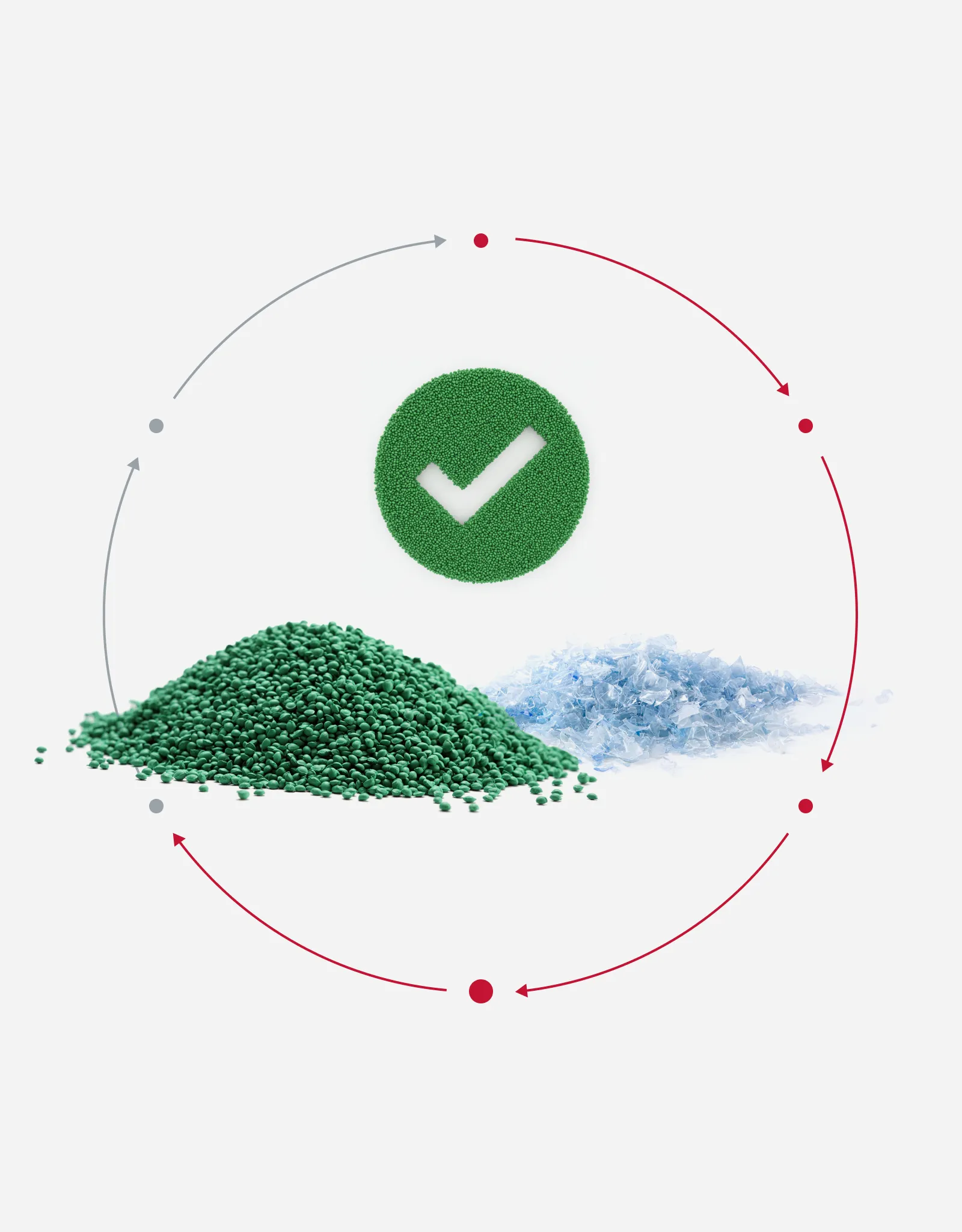 Image illustrating the cleaning process of recyclables