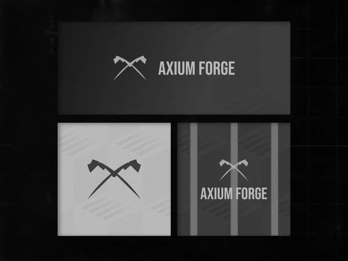 Système de design et logo minimaliste symbolisant la robustesse et la stabilité industrielle.