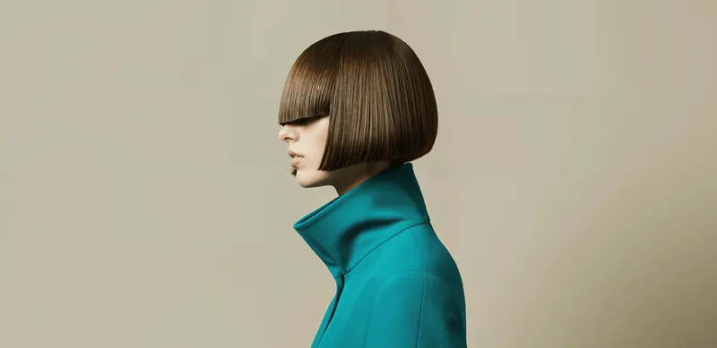 woman with full bangs