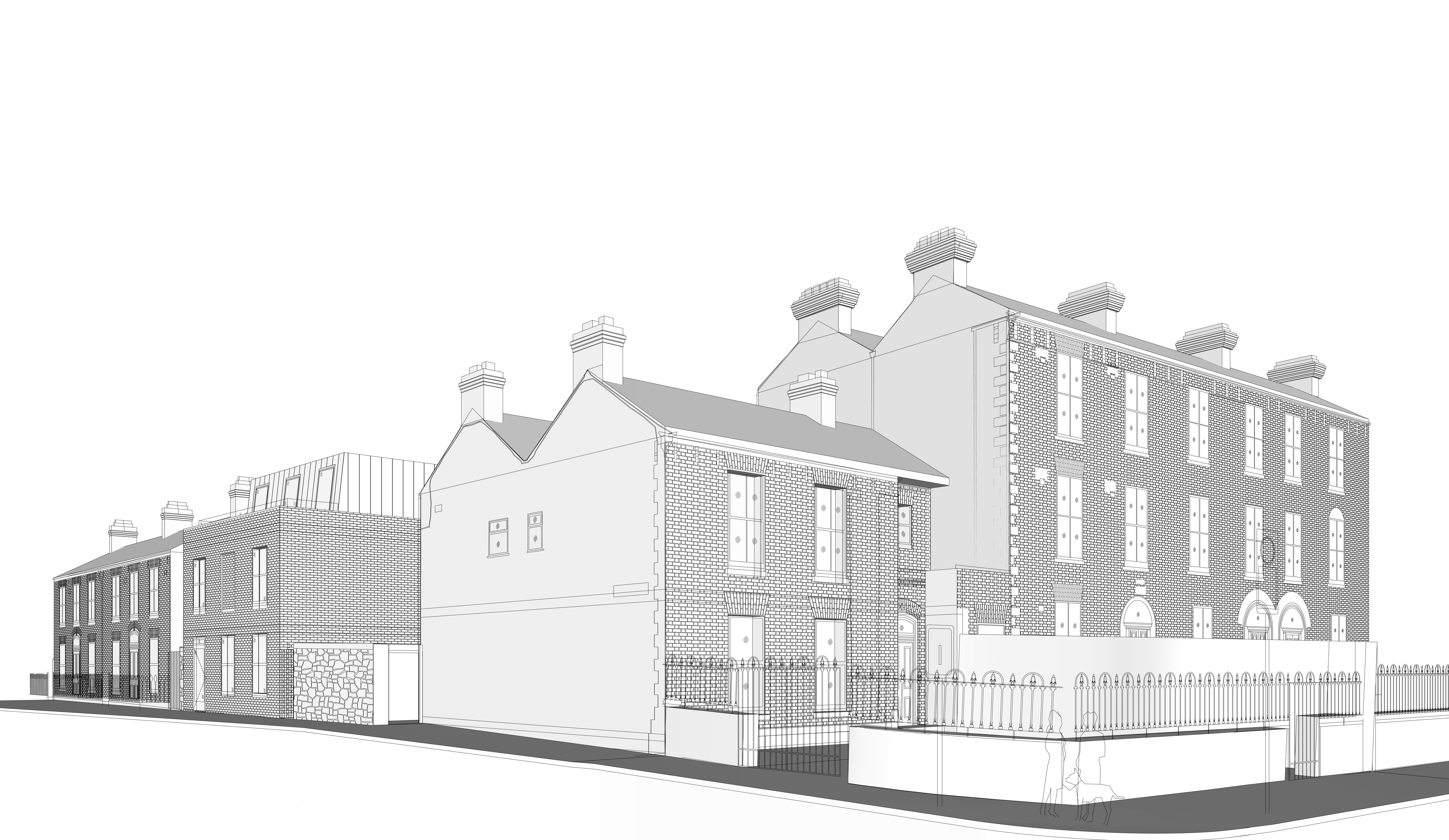 Bright living room with large windows, white sofas, wooden coffee table, and several green indoor plants.