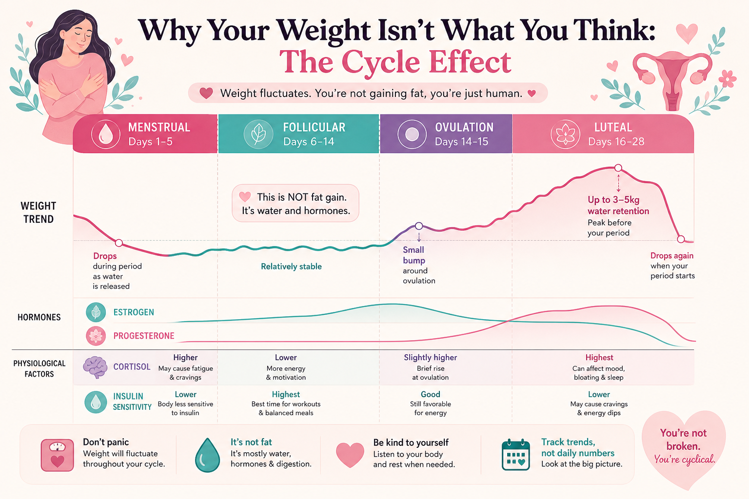 How weight fluctuates throughout your menstrual cycle