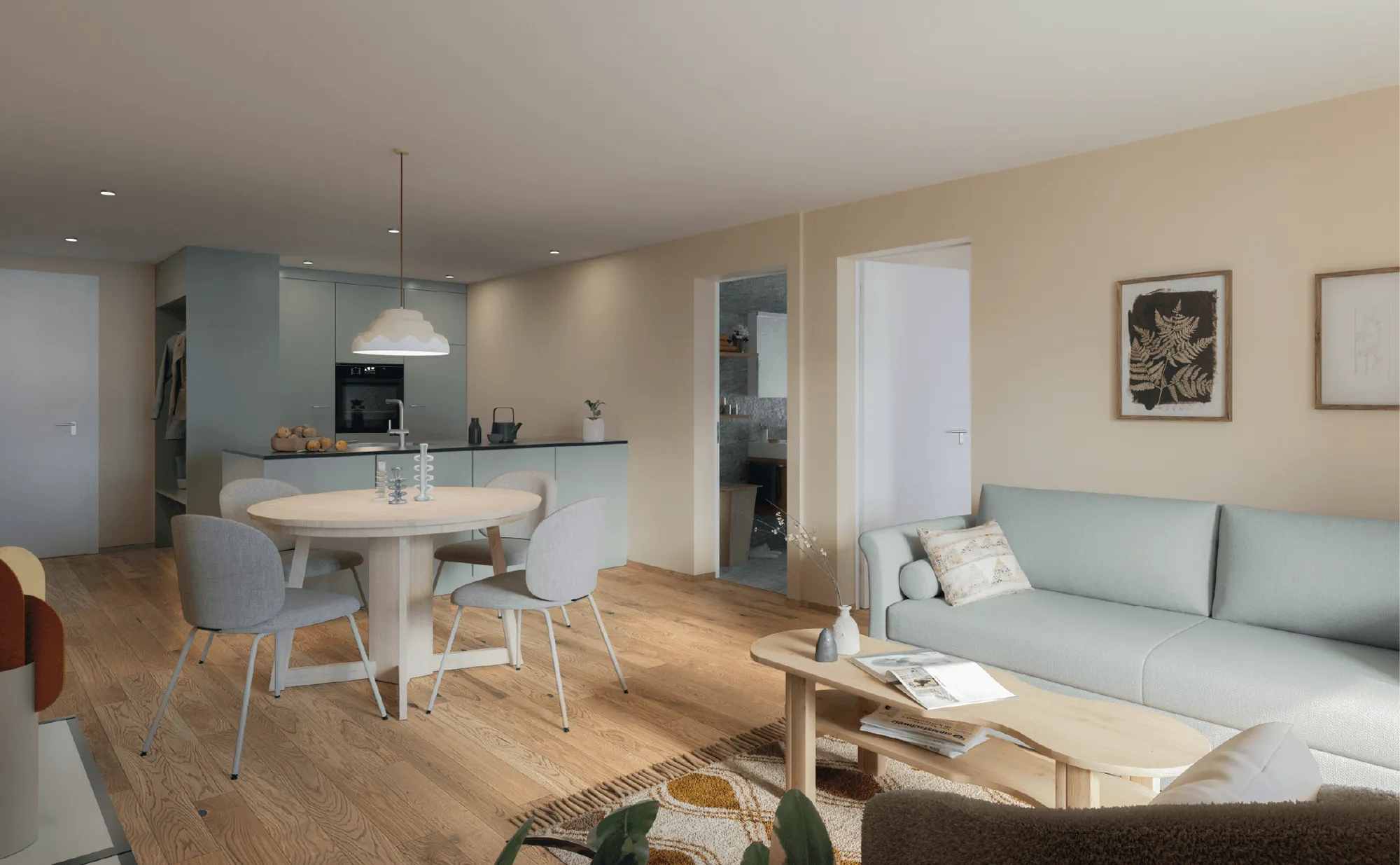 tgesa ROMANA Savognin – Restaurant & Ferienwohnungen: Modernes, helles Apartment