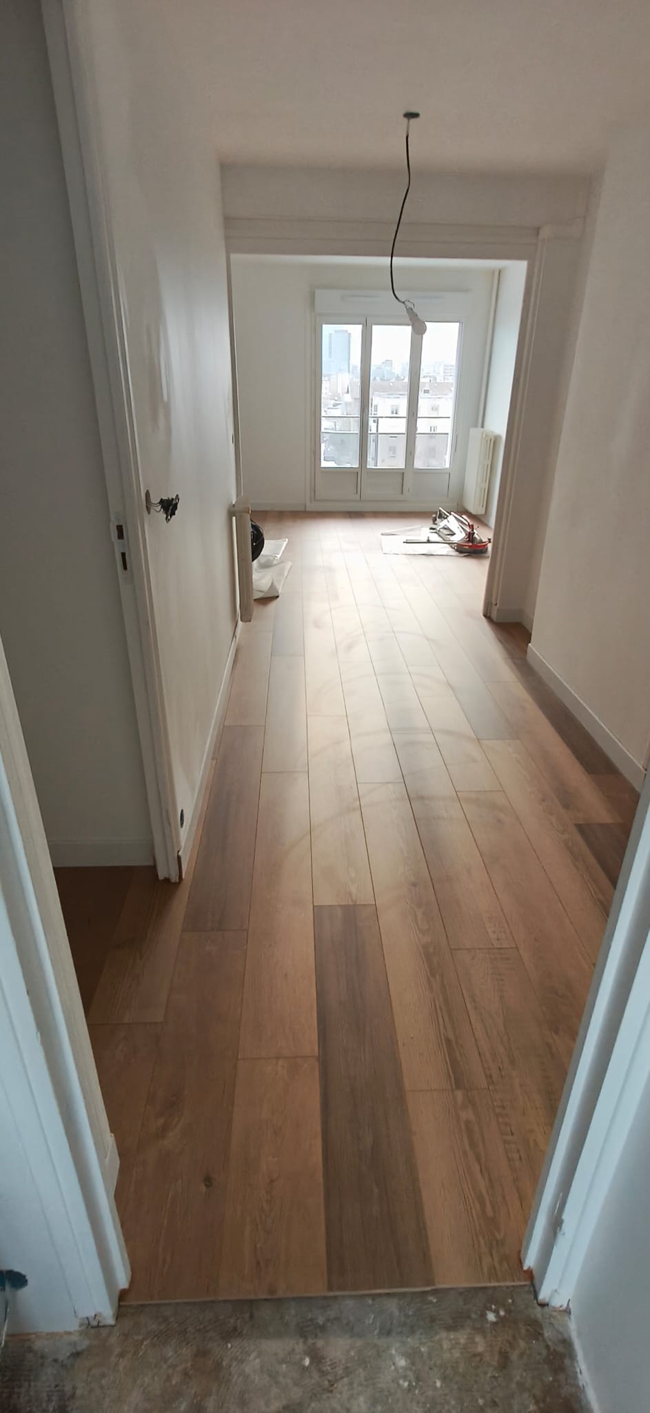 Parquet rénové par Dumi Deco, appartement Paris 13e
