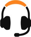 Icône casque support client