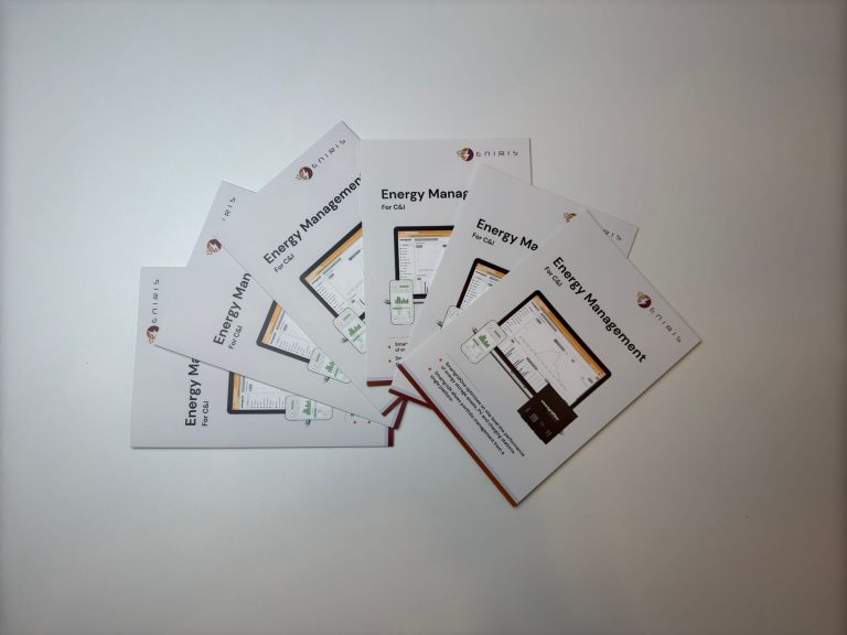 Six fanned brochures titled 'Energy Management For C&I'