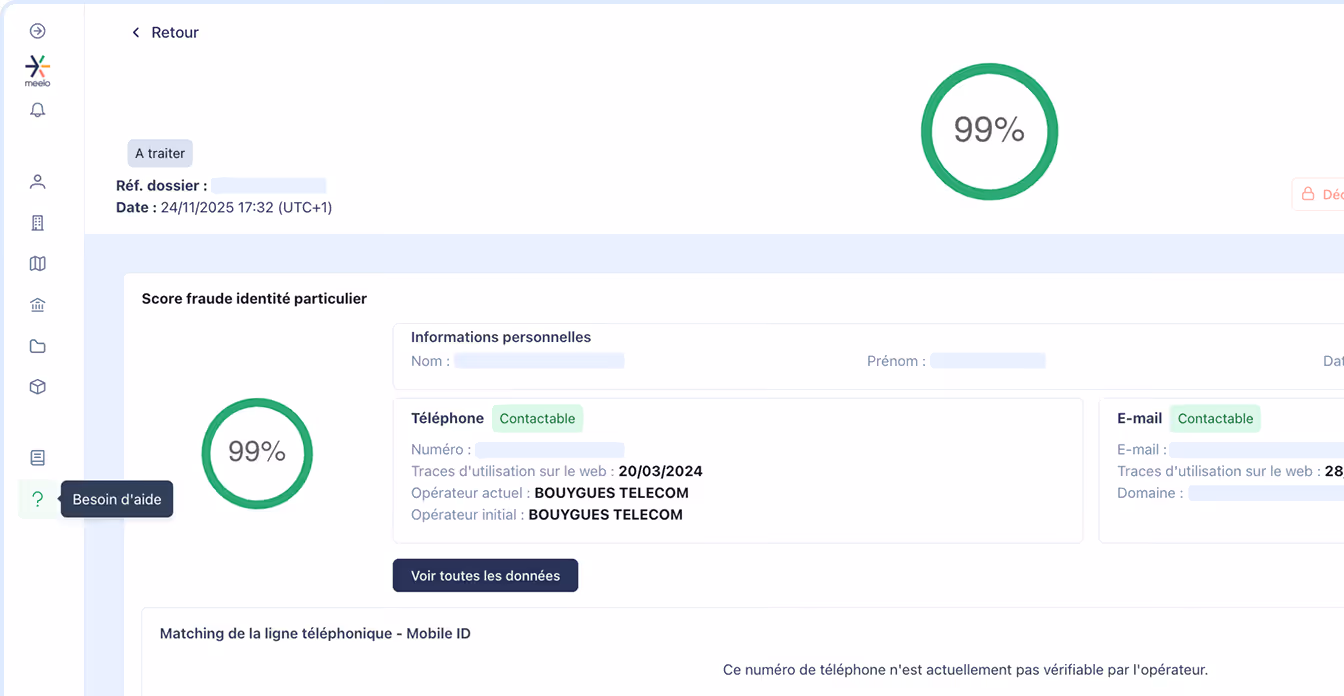 Aperçu de la plateforme Meelo