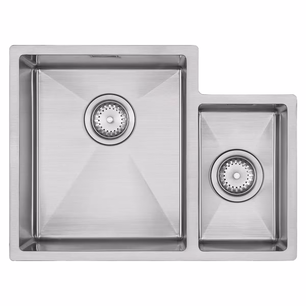 Top-down view of Linea 1.5 HBR kitchen sink