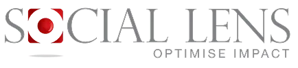Social Lens logo with the tagline 'Optimise Impact'.