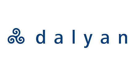 Dalyan Foundation logo with a blue triskelion symbol followed by the word 'dalyan' in lowercase blue letters on a white background.