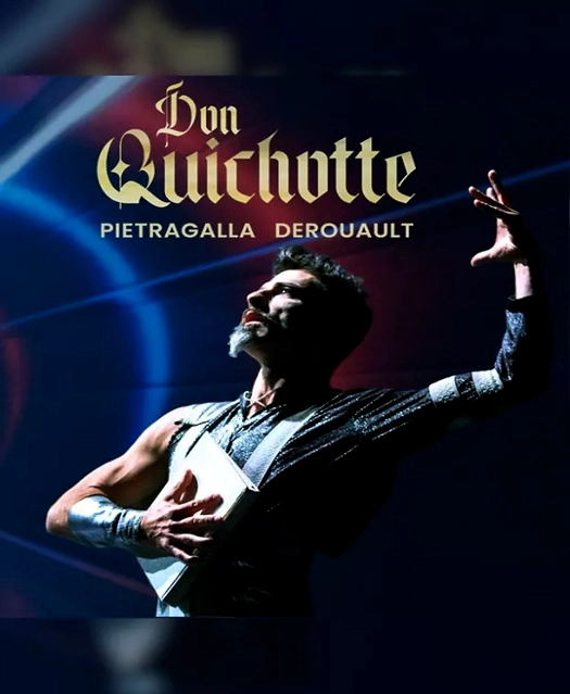 Affiche du spectacle de danse « Don Quichotte » avec Marie-Claude Pietragalla et Julien Derouault.