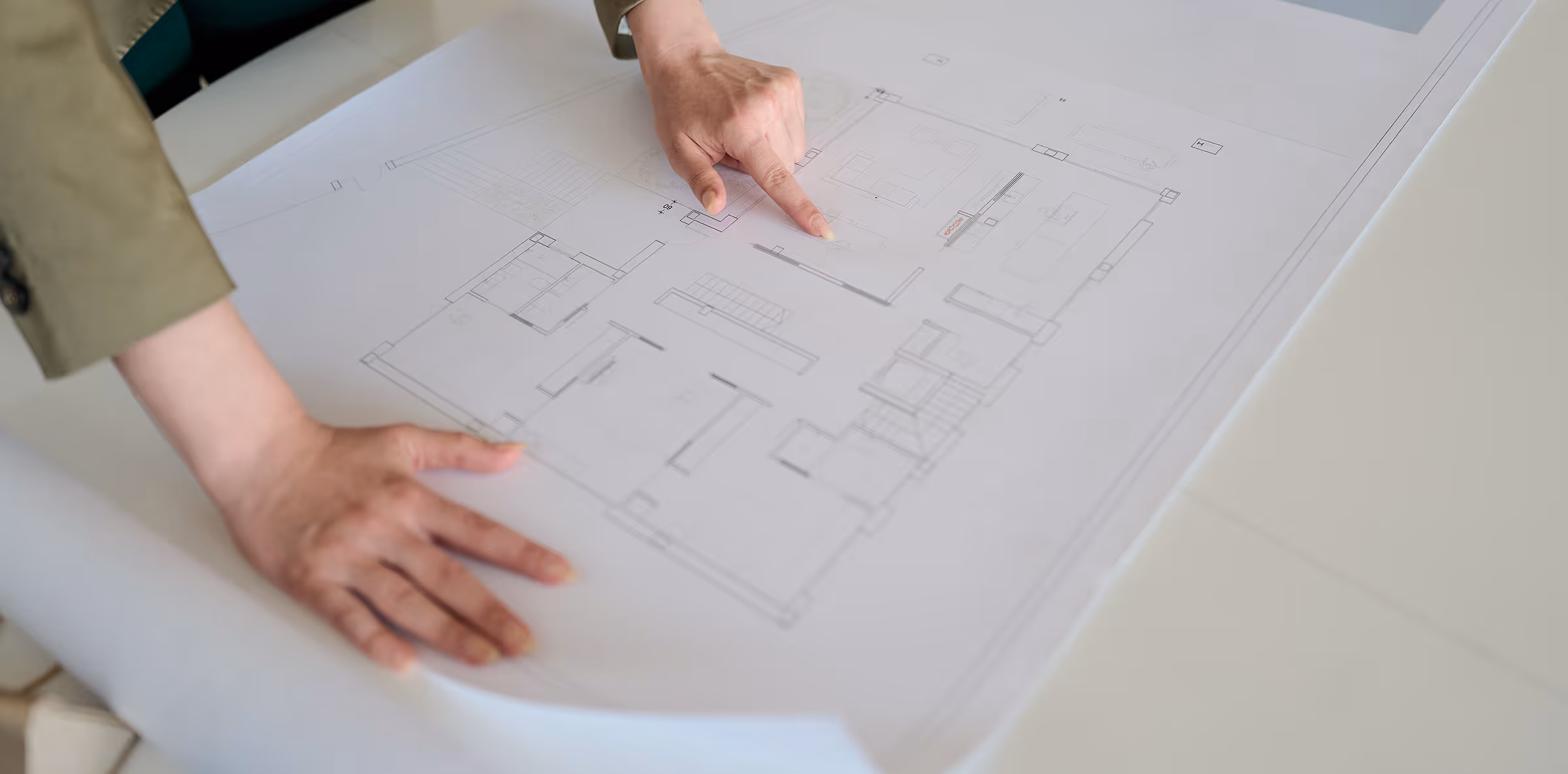 Plantegning av bolig gjennomgås for arealrapport