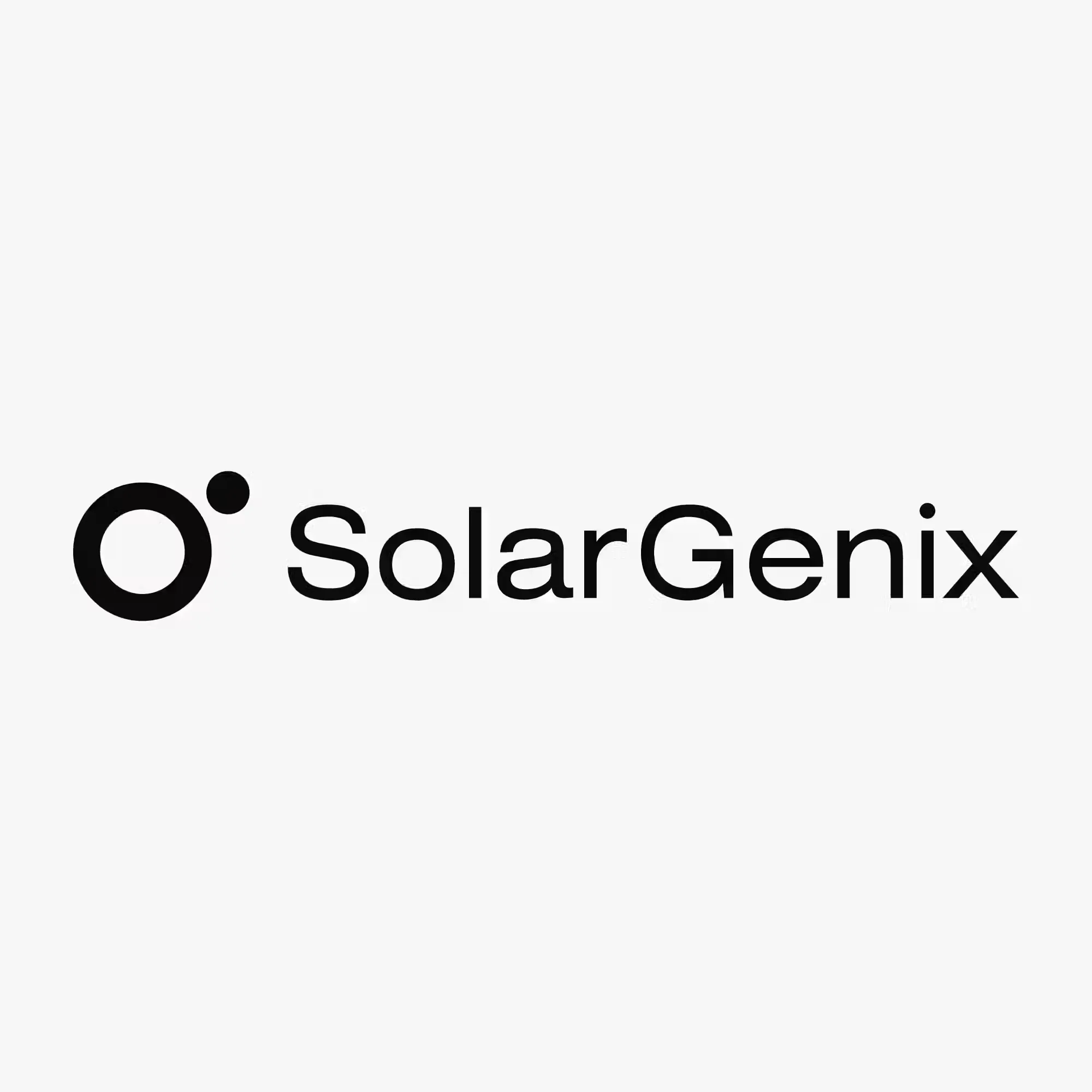 SolarGenix company logo with a circular design element.