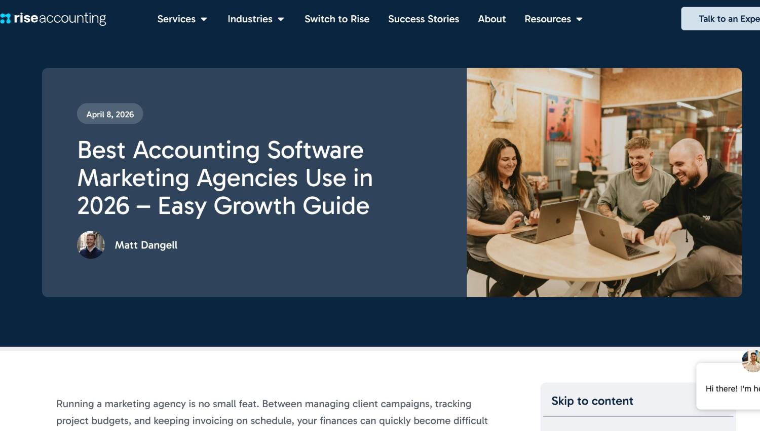 riseaccounting article screenshot