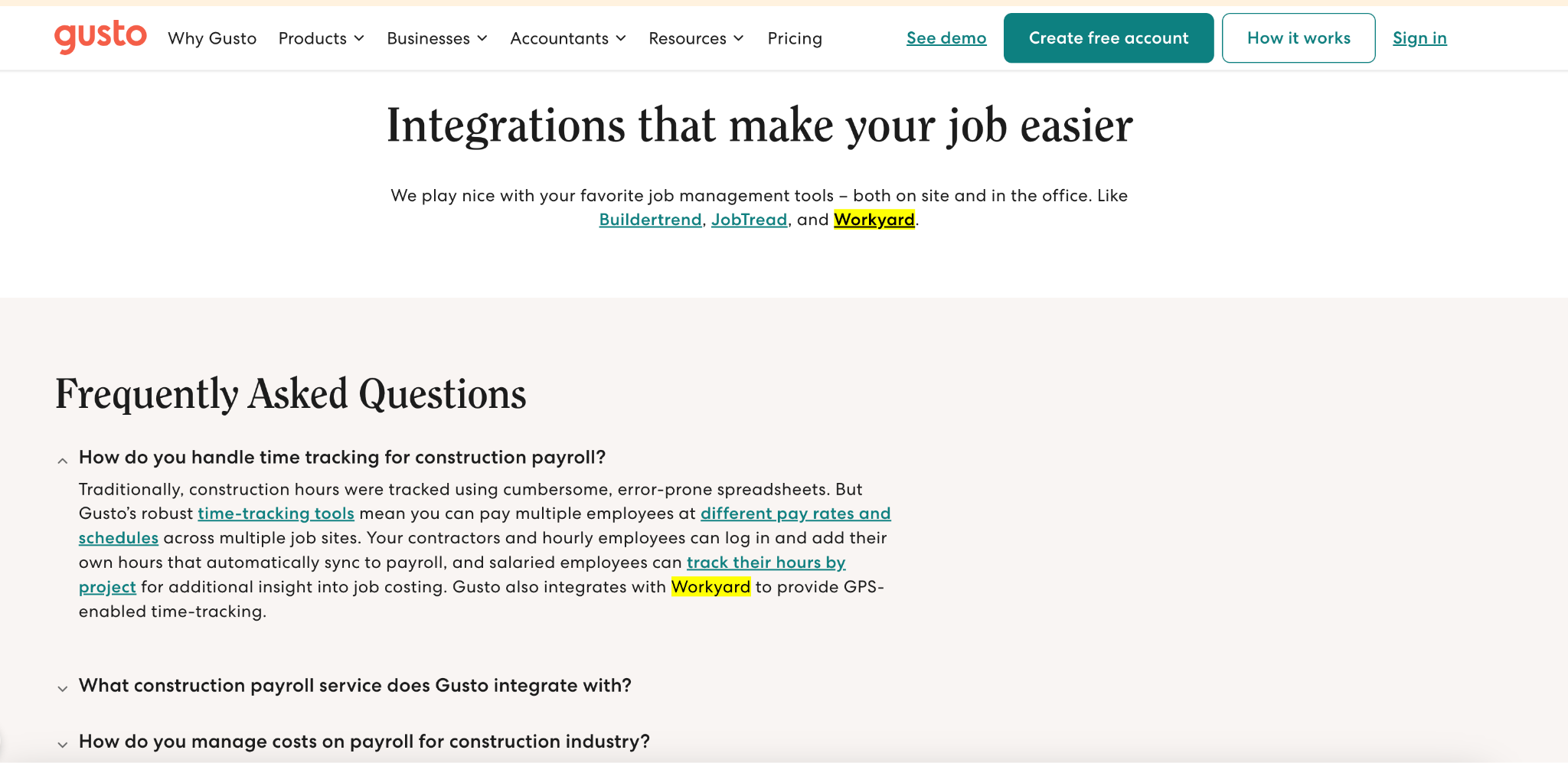 Backlink from Gusto