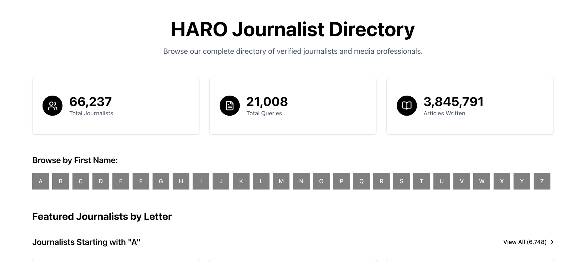 haro journalists directory