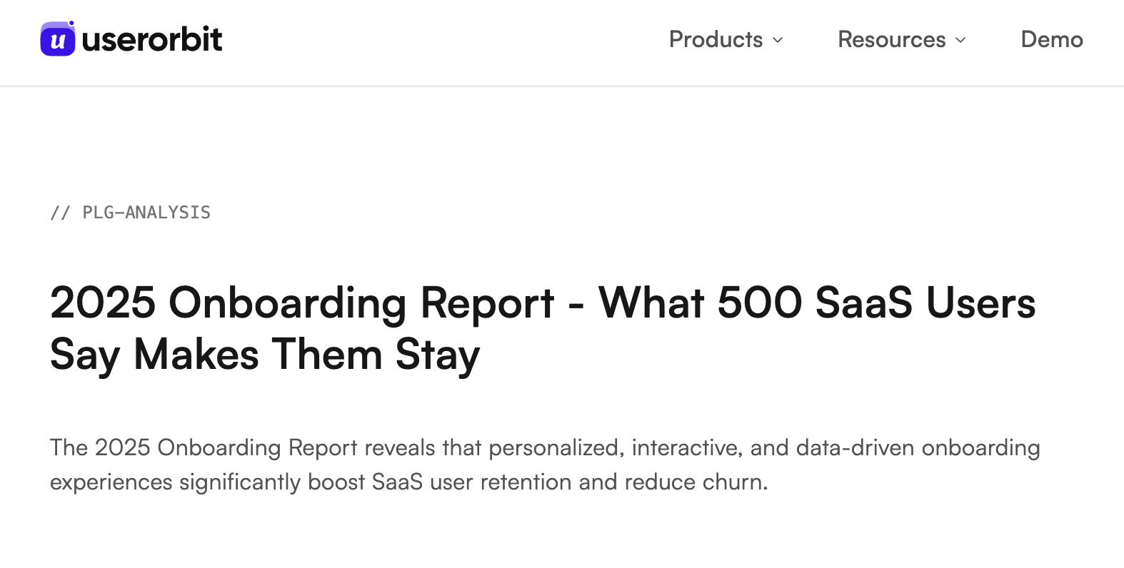UserOrbit SaaS onboarding research report