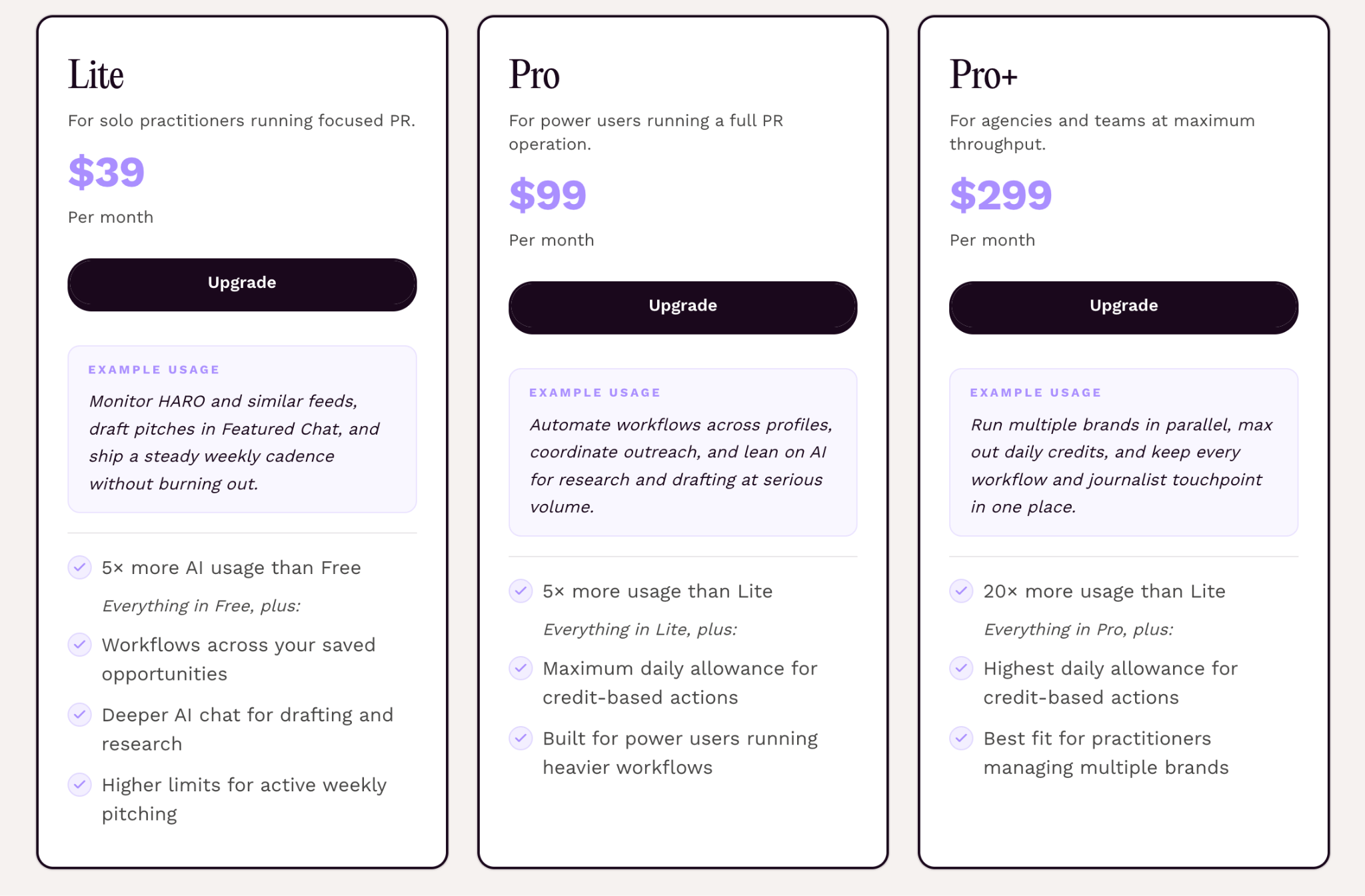 Featured.com pricing plans
