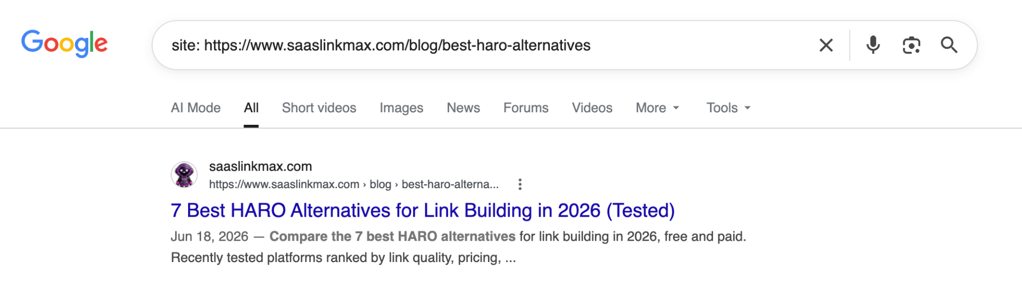 How to check if your links are indexed