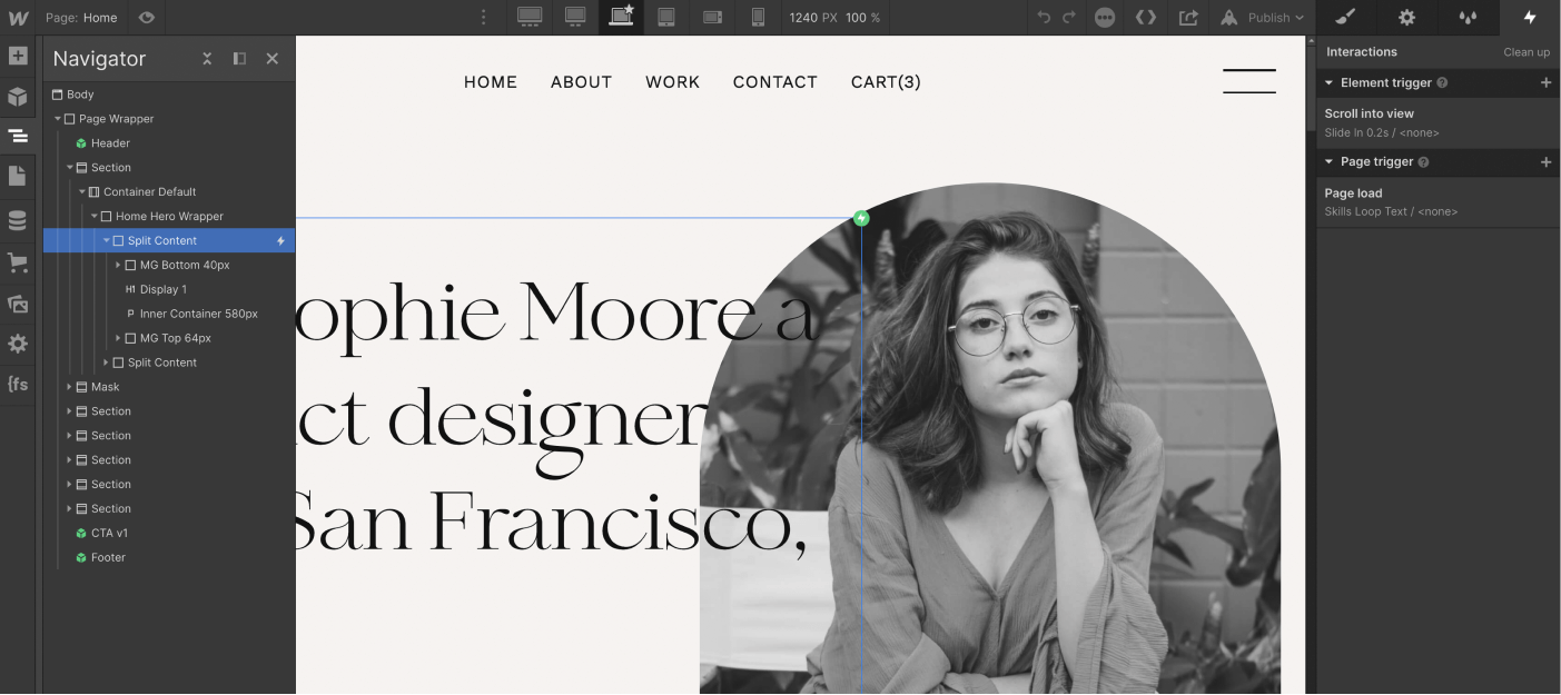 Animations - Arte X Webflow Template