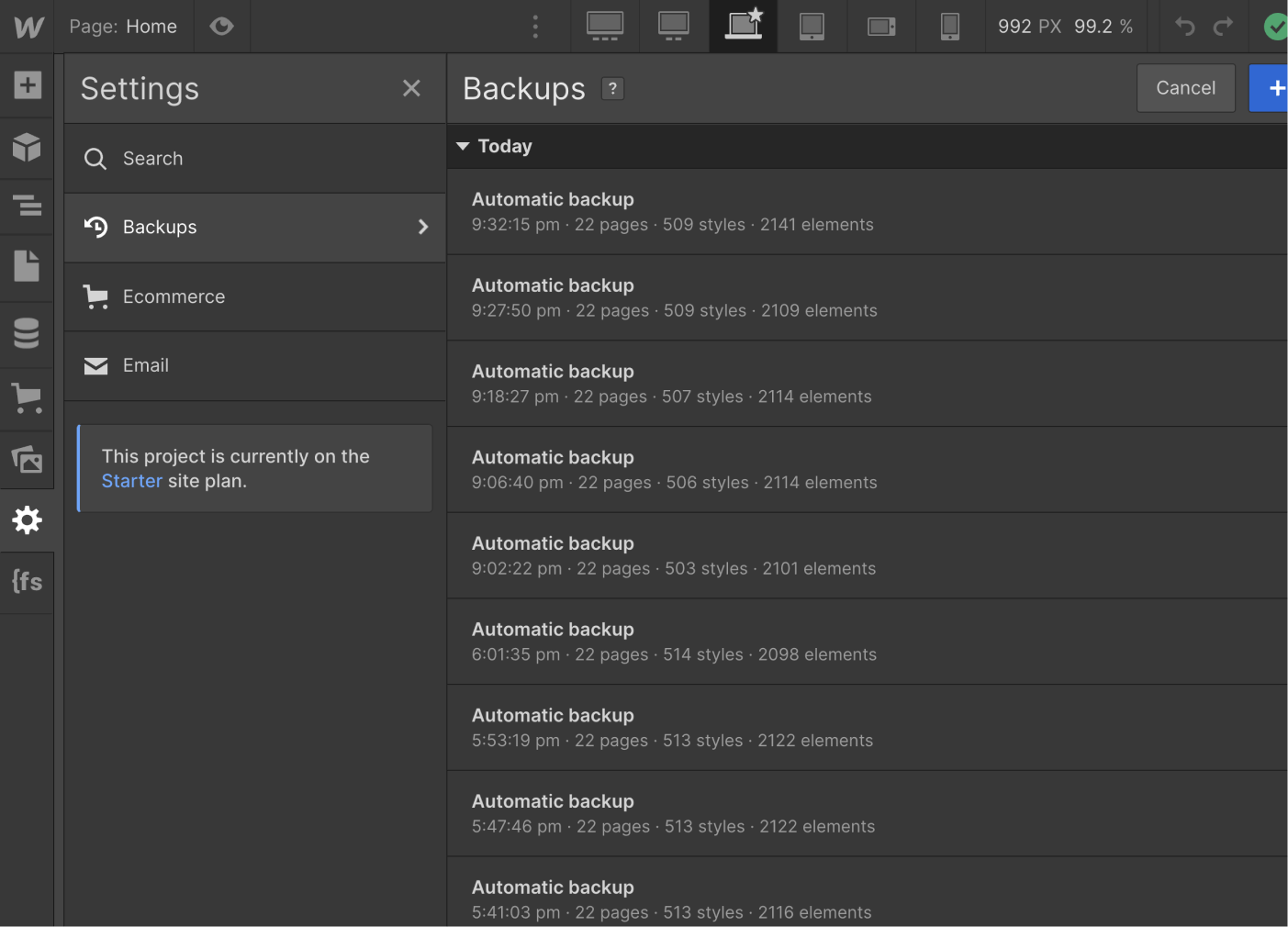 Backups - Arte X Webflow Template