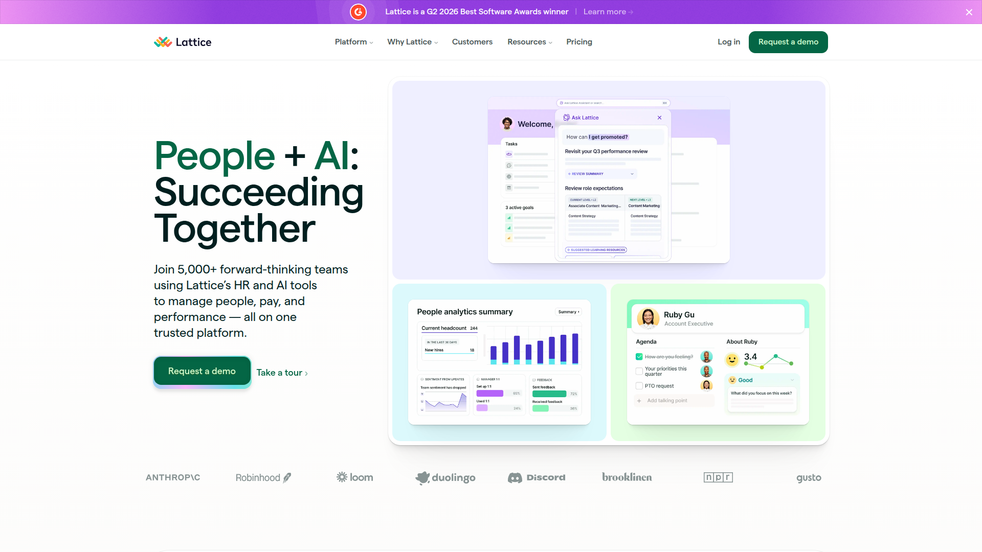 Lattice homepage screenshot