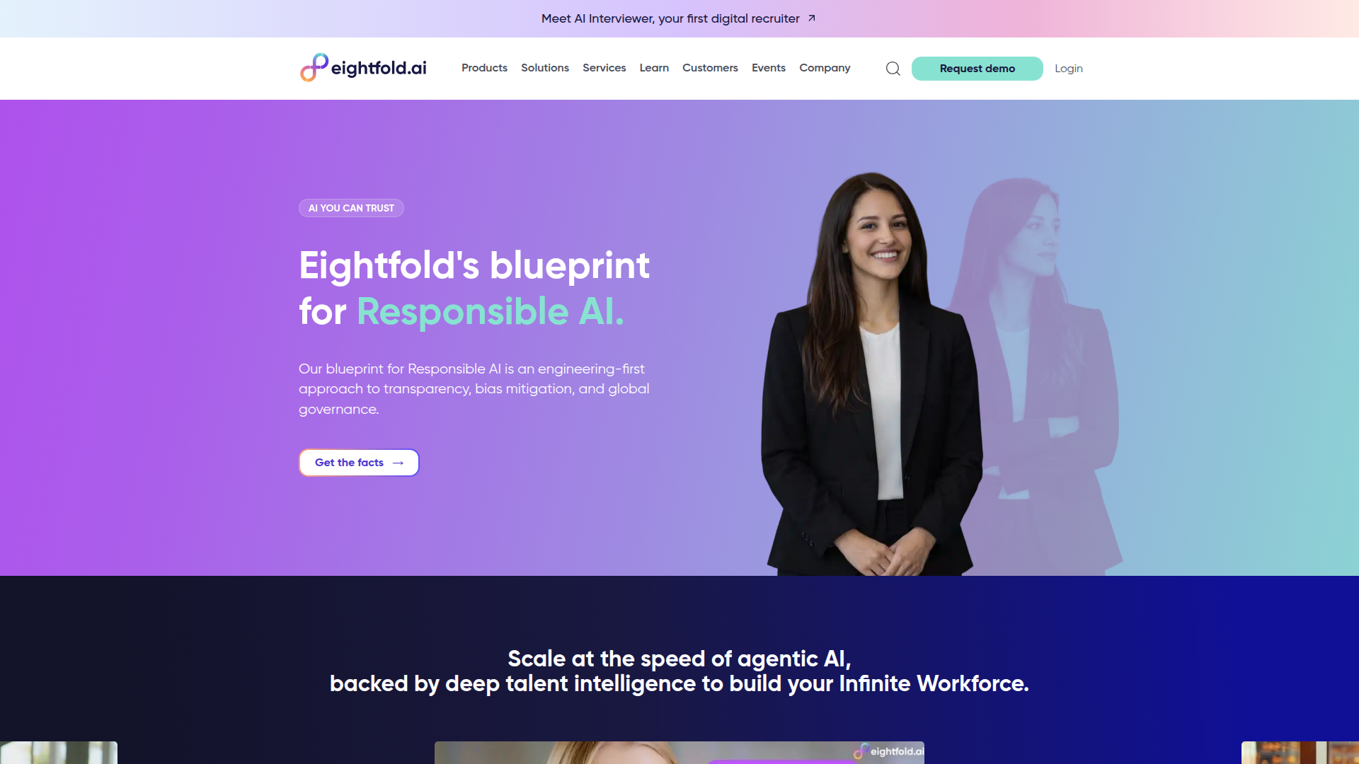 Eightfold.ai homepage screenshot